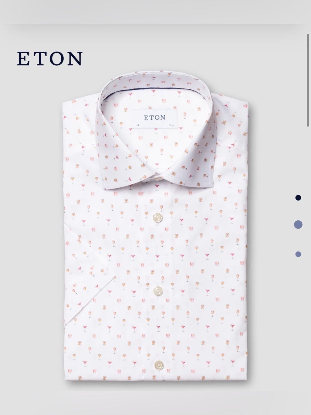 Eton White Short-Sleeve Button-Down